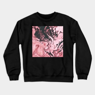 Fluid colored painting dark and light pink Crewneck Sweatshirt